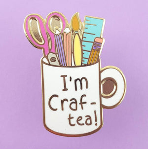 I'm Craft-Tea Mug Pin