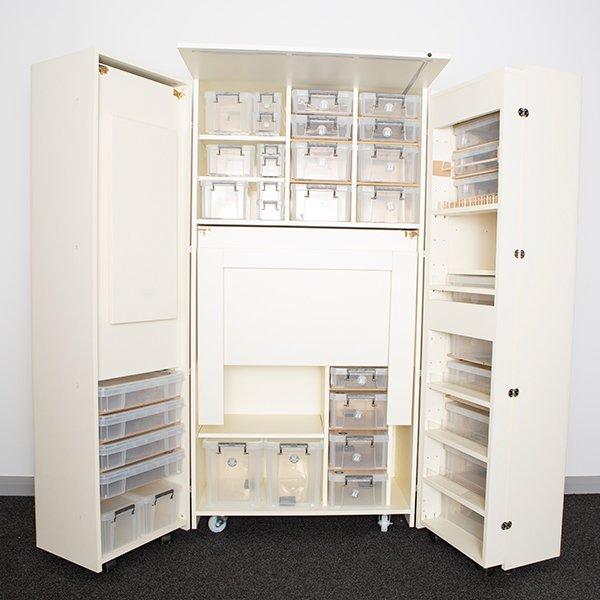 The Ultimate Craft Station Cabinet  Craft storage cabinets, Craft armoire, Arts  and crafts storage