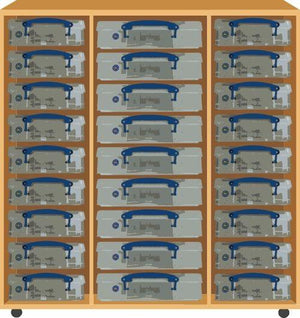 Really Useful Triple Combi Storage Unit (100cm) - Storage 4 Crafts